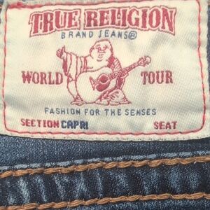 True Religion Distressed Denim Capris